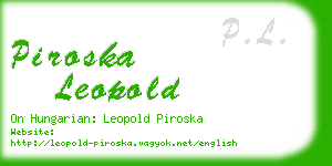 piroska leopold business card